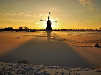 Wintersonnenuntergang Haastrecht