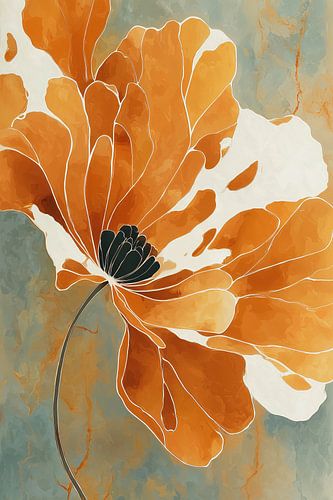 Abstract Flower in Amber no. 4