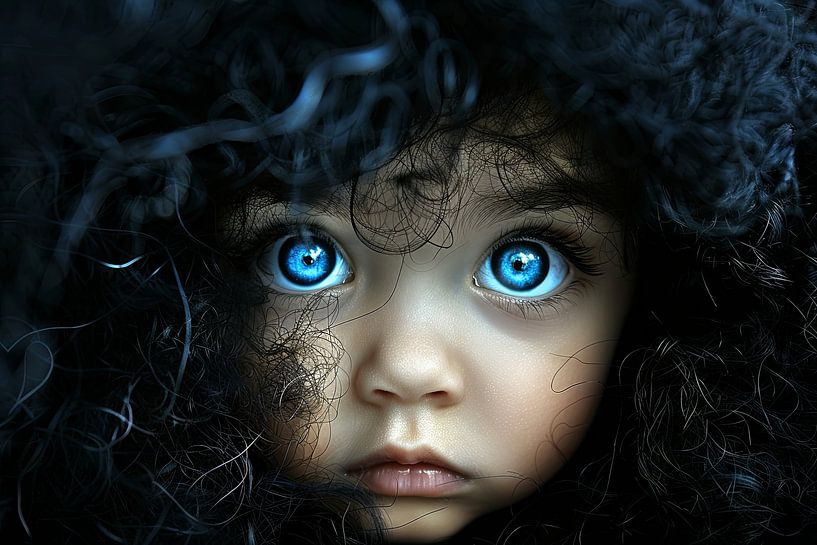 fictional portrait with black background by Egon Zitter