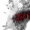 Abstrait noir, blanc et rouge Ar sur Ela Szczepaniak