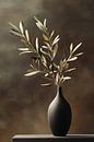 Olive branch in dark vase by Imperial Art House thumbnail