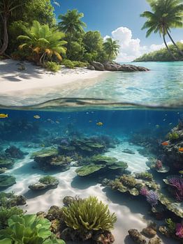 schöne Aussicht auf den Strand