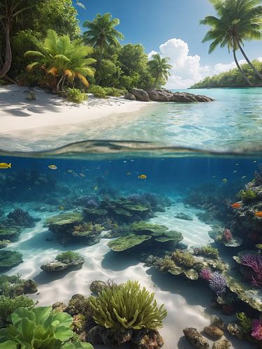 schöne Aussicht auf den Strand