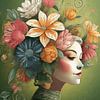 Flower power vrouw van MPA ARTS