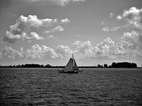 Varen over het water bij Volendam