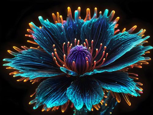 Danse onirique : Fleur enchanteresse dans la nuit