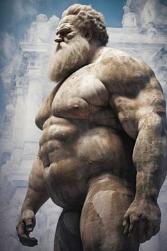 Zeus beeldhouwwerk van BEARpictureart