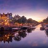 Brouwersgracht Amsterdam at sunset by Rene Siebring