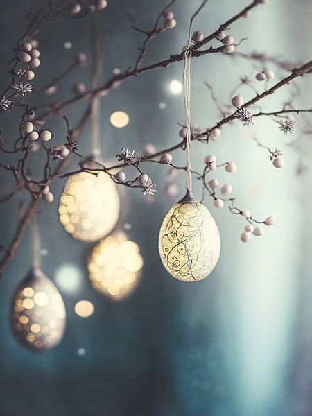 Yellow Eggs On Branch von Treechild