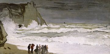 Claude Monet,Rough sea at Etretat