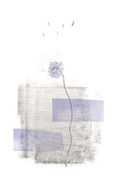 Minimalistische bloem - Japanse stijl van Melanie Viola