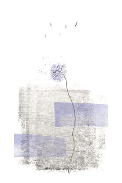 Minimalist Flower - Japandi Style von Melanie Viola