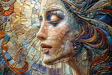 woman in mosaic by Egon Zitter