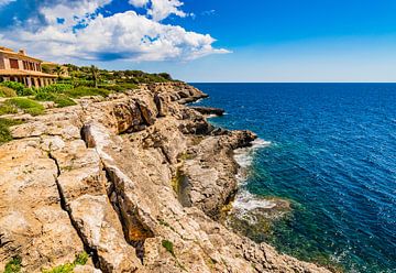 Rough rocks cliffs at the coast on Majorca, Spain by Alex Winter