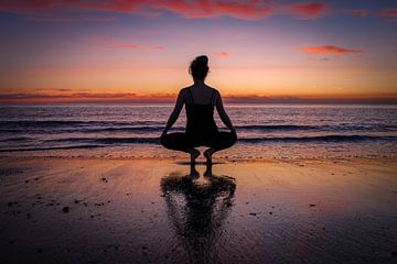 yoga op het strand