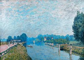 Les rives, la Tamise à Hampton Court, Alfred Sisley