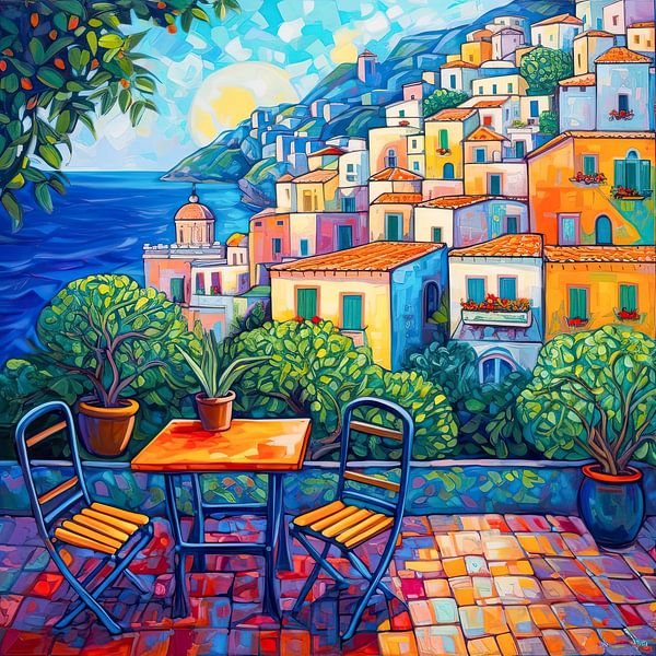 Italiaanse Landschap - Italië. van AVC Art Studio