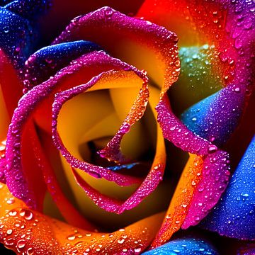 Rainbow Rose 2 van Jonas Potthast