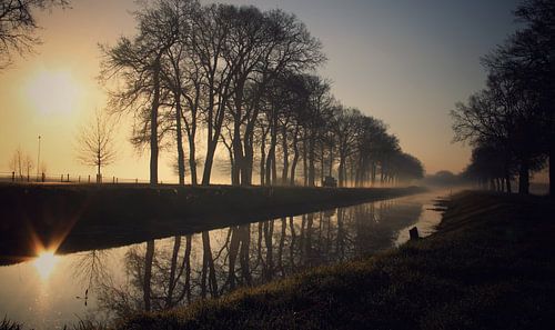 Sunrise along canal