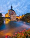 Sonnenuntergang am alten Rathaus in Bamberg, Bayern, Deutschland von Henk Meijer Photography Miniaturansicht