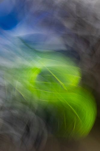 Abstract met een groene twist van Greetje van Son