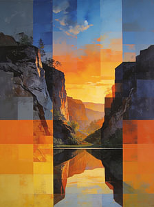 Schlucht im Sonnenlicht