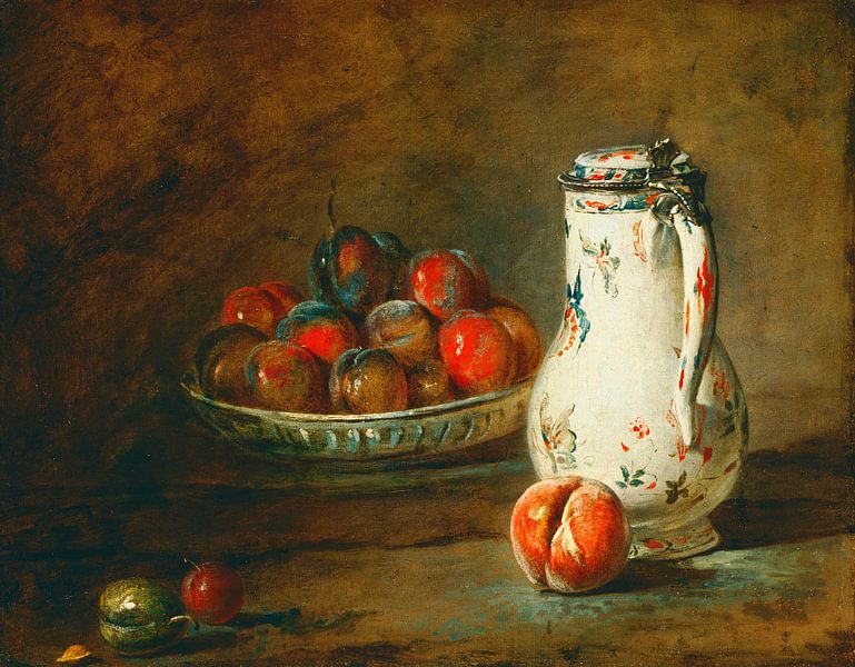 A Bowl of Plums, Jean-Baptiste Siméon Chardin by Masterful Masters