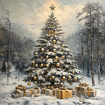 Weihnachtsbaum | Weihnachtsbaum im Schnee