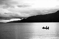 Silhouet van het tobameer