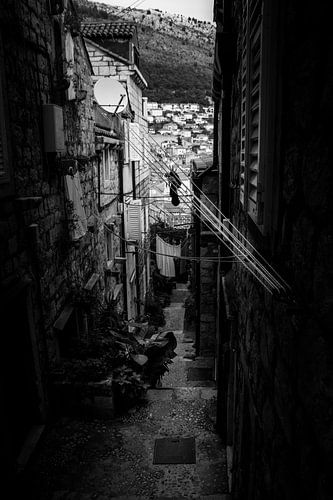 Le linge sale à Dubrovnik, Croatie