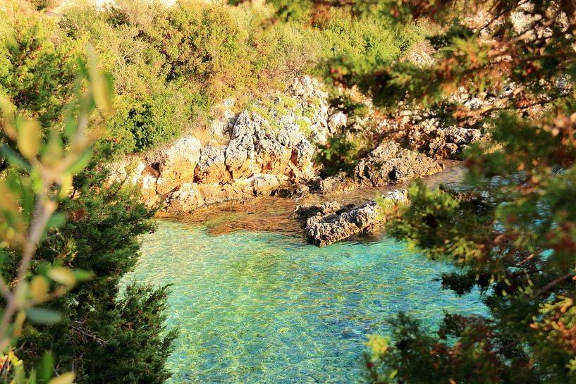 Water at pebble beach Lagkadaki, Lefkas by Bobsphotography