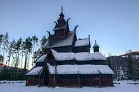 Norwegian church in the snow by Sander Hekkema thumbnail