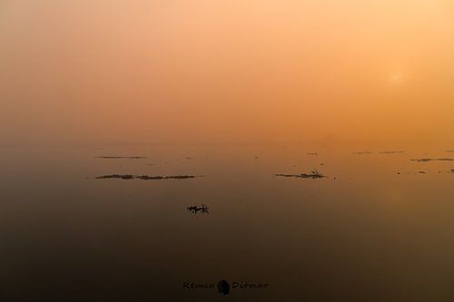 Warmer Sonnenaufgang am Engbertsdijksvenen