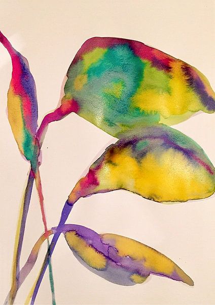 Multicolor leaves by Helia Tayebi Art