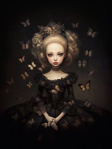 Une dame et ses papillons 1.