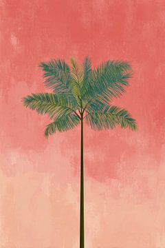 Solitary Palm – Minimal Tropical Serenity by Mosaic Dialogue