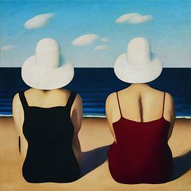 Zwei Damen am Strand von Jan Keteleer
