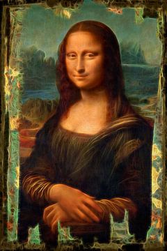 Mona Lisa - Neon edition van Gisela- Art for You