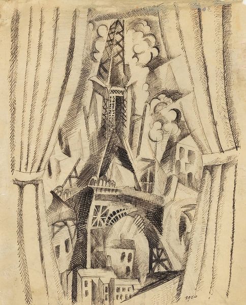 The Tower with the Curtains (1910) by Robert Delaunay by Peter Balan