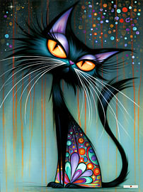 Boze zwarte kat / poes