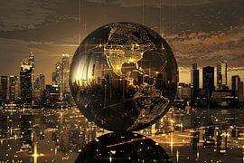 Globus mit Stadtbild von MNS Designs