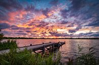 Holländischer Sonnenuntergang am See von Remco Piet Miniaturansicht