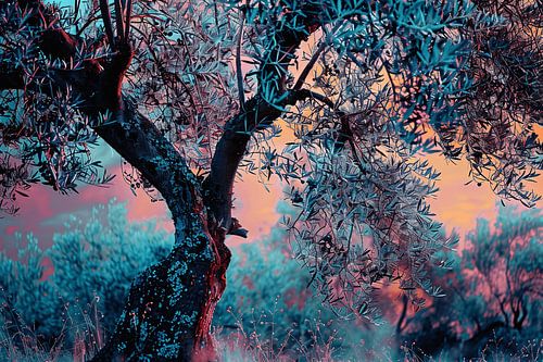 Impressionistische Nachtbomen