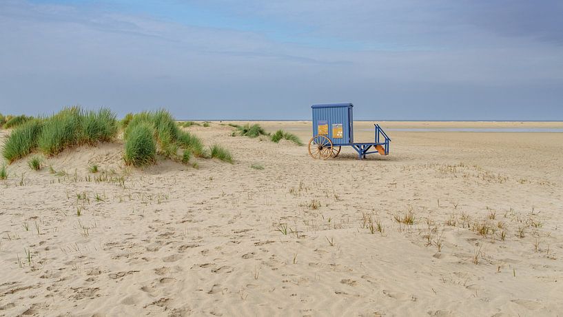 Strandkarretje op Borkum van Friedhelm Peters