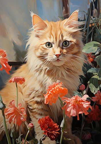 Cat poster art print "Momo"