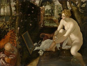 Tintoretto, Susanna en de oudsten - 1556 van Atelier Liesjes