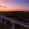Aurachtalbrücke bei Sonnenuntergang von Raphotography