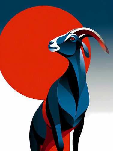 Chèvre - Collection de silhouettes animales élégantes,