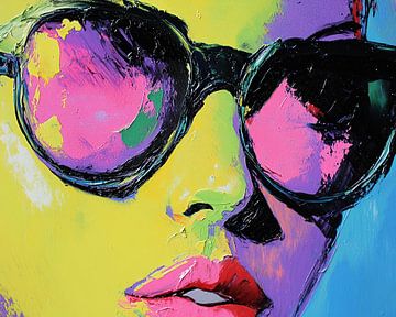Vrouwengezicht | Colorful Mystique van De Mooiste Kunst
