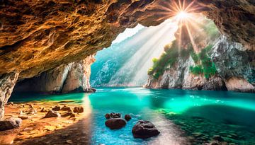 Cave with sunbeams by Mustafa Kurnaz